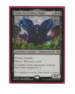 MAHA, ITS FEATHERS NIGHT FOIL Bloomburrow MTG Promo Pack English NM Magic - Image 1