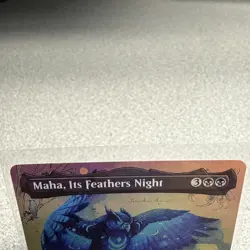 MTG Maha, Its Feathers Night BORDERLESS FOIL Bloomburrow 289 NM - Image 2