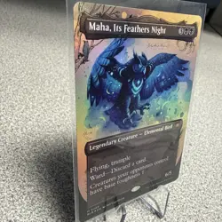 MTG Maha, Its Feathers Night BORDERLESS FOIL Bloomburrow 289 NM - Image 3