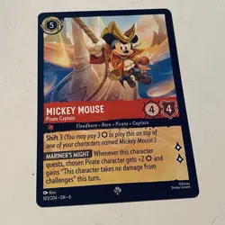 Mickey Mouse - Pirate Captain - #103 - Azurite Sea - Disney Lorcana TCG - Image 1