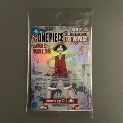 One Piece TCG Luffy College Basketball US Voyage Promo Card SEALED MSG - Image 2