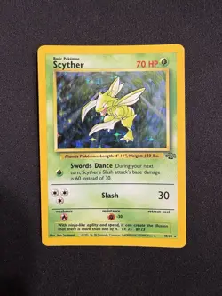 Pokemon Scyther Jungle 10/64 Holo English 1999 TCG WOTC Card - HP - Image 1