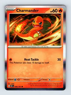 Charmander SV03: Obsidian Flames Common Holo 026/197 NM/LP Pokemon Cards - Image 1