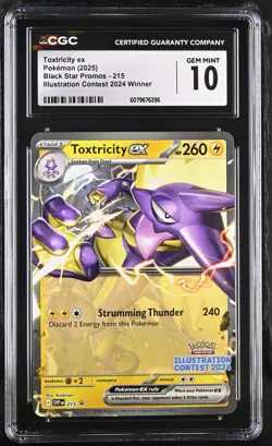 Pokemon Toxtricity ex 215 (Illustration Contest 2024) Promo Card CGC 10 Gem Mint - Image 1