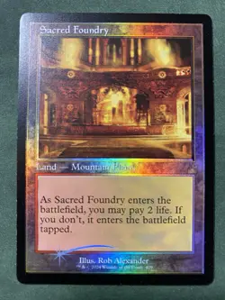 1x Sacred Foundry (Retro Frame) NM Foil Ravnica Remastered Mtg - Image 1