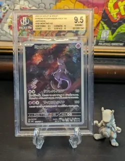 BGS 9.5 GEM MINT ✨ Mewtwo 183/165 Holo AR 151 sv2a Pokemon Card 🧬 Japanese 🌆 - Image 1