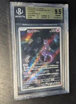 BGS 9.5 GEM MINT ✨ Mewtwo 183/165 Holo AR 151 sv2a Pokemon Card 🧬 Japanese 🌆 - Image 2