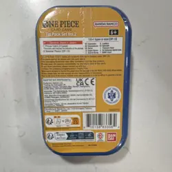4x tins Bandai One Piece Card Game Tin Pack Set Vol.2 Promo Booster Kit - Image 2