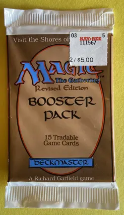 MTG Magic the Gathering Revised Edition 1994 Booster Pack Factory Sealed - Image 1