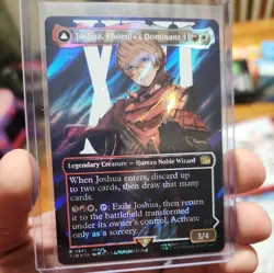 Joshua, Phoenix's Dominant Borderless Surge Foil Final Fantasy MTG Warden Fire - Image 1