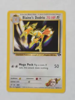 Blaine’s Dodrio 32/132 Gym Challenge Unlimited Pokemon Card - NM - Image 1