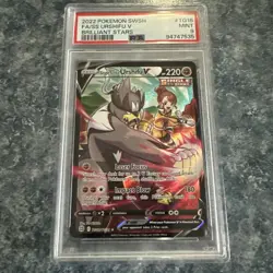 2022 POKEMON SWSH BRILLIANT STARS #TG18 FULL ART/SINGLE STRIKE URSHIFU V PSA 9 - Image 1