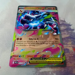 Mega Charizard X ex 013/094 Phantasmal Flames Ultra Rare Holo Pokemon Card NM - Image 4