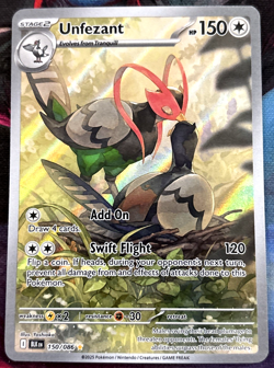 Unfezant 150/086 Illustration Rare SV: Black Bolt Pokemon TCG NM - Image 1