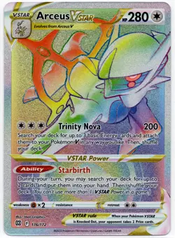 Arceus VSTAR (Secret) #176/172 Pokemon TCG SWSH09: Brilliant Stars NM - Image 1