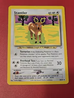 Stantler 38/64 Neo Revelation Rare Vintage Pokemon Card Santler Antler - Image 1