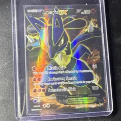 Pokemon TCG Lucario EX Card 107/111 XY - Furious Fists Full Art Ultra Rare (NM) - Image 1