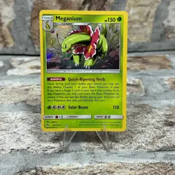 Meganium Holo Rare Pokemon Card (8/214, Sun & Moon: Lost Thunder, 2018) - Image 1
