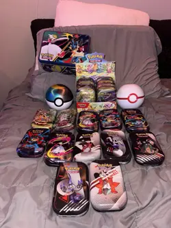 POKEMON TIN LOT OF 23 EMPTY (Coins, Binders, Artwork Cards) - Image 1