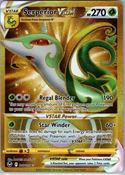 Pokemon Card Serperior VSTAR 210/195 Silver Tempest - Near Mint - Image 1
