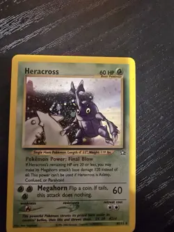 Pokemon TCG Heracross Neo Genesis Holo Card 6/111 Unlimited Rare - Image 1