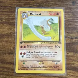 Pokemon Marowak TCG Jungle Card 39/64 Regular Uncommon 1st Edition LP/NMUU - Image 1