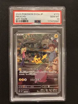 Pikachu 2023 Pokemon SV2a JP Art Rare Card 173/165 PSA 10 - Image 1