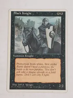 MTG Black Knight (4th Edition/Black/U) - BGM - Image 1