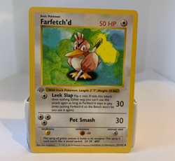 1st Edition Farfetch’d Pokemon card Shadowless Base Set Near Mint or above - Image 1