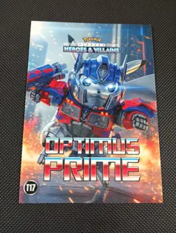 Optimus Prime (Pikachu) #T17 Window Holo -Heros & Villains Flash Edition Pokemon - Image 1