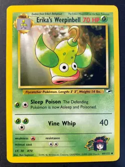 Erika's Weepinbell 49/132 Gym Heroes Uncommon Pokemon TCG Card - Near Mint - Image 1