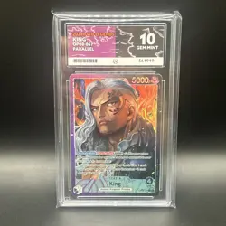 One Piece TCG King OP08-057 Alt Art Leader Two Legends English - ACE 10 - Image 1