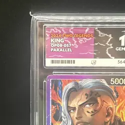 One Piece TCG King OP08-057 Alt Art Leader Two Legends English - ACE 10 - Image 2