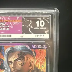 One Piece TCG King OP08-057 Alt Art Leader Two Legends English - ACE 10 - Image 3
