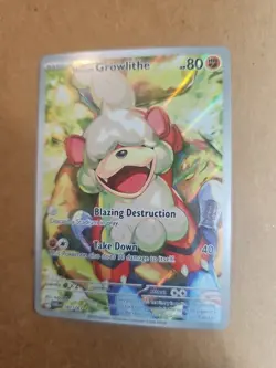 Pokemon TCG Hisuian Growlithe Twilight Masquerade IR 181/167 - Image 1