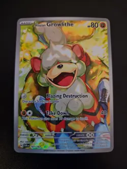 Hisuian Growlithe NM IR 181/167 Sv06: Twilight Masquerade Pokemon TCG Holo - Image 1