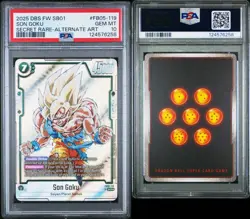 Dragon Ball Super Card Game Son Goku Secret Rare Alt Art FB05-119 PSA 10 - Image 3