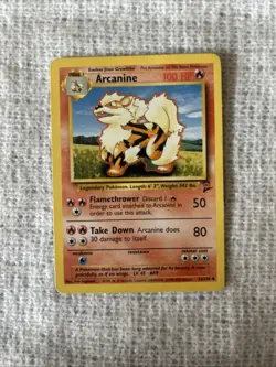 Pokemon TCG Arcanine Base Set 2 Unlimited MP Card 33/130 - Image 1