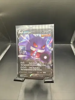 Pokemon Card Gengar v 156/264 Fusion Strike Half Art Holo Ultra Rare NM - Image 1