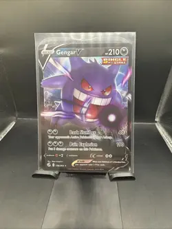 Pokemon Card Gengar v 156/264 Fusion Strike Half Art Holo Ultra Rare NM - Image 2