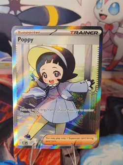 Pokemon TCG Poppy Trainer Obsidian Flames Holo Ultra Rare Card 220/197 - Image 1