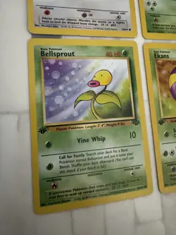 (4) Card Lot - Pokemon TCG 1st Edition (Bellsprout, Meowth, Parasect, Ekans) - Image 2