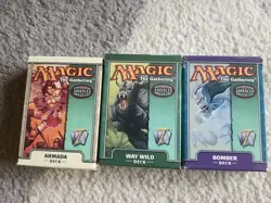 Magic The Gathering Bomber, Armada, Way Wild Deck Box 7th edition No Mtg Cards - Image 1