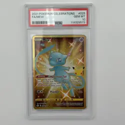 MEW 025/025 PSA 10 Gem Mint Celebrations Gold Rare Full Art Pokemon Card - Image 1
