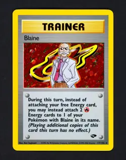 2000 Pokemon BLAINE Gym Challenge Set HOLO RARE Unlimited Edition Card 17/132 - Image 5