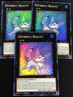 Yugioh 3x Epurrely Beauty Super Rare AMDE-EN015 card Playset - Image 1