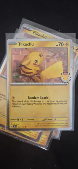 Pokemon TCG - Pikachu 051/162 (Pokemon Day 2026 stamp) Promo Card - Image 1