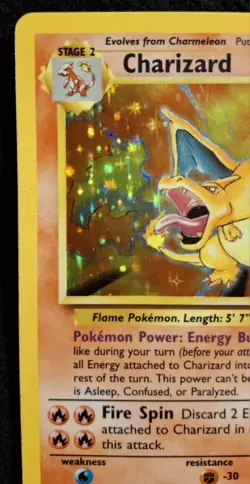 Pokemon TCG Charizard 4/102 - Base Set - Holo Rare - MP - Image 3