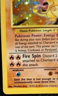 Pokemon TCG Charizard 4/102 - Base Set - Holo Rare - MP - Image 5