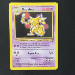 Kadabra 46/130 Uncommon Base Set 2 Pokemon Card NM WOTC 2000 Vintage English - Image 1